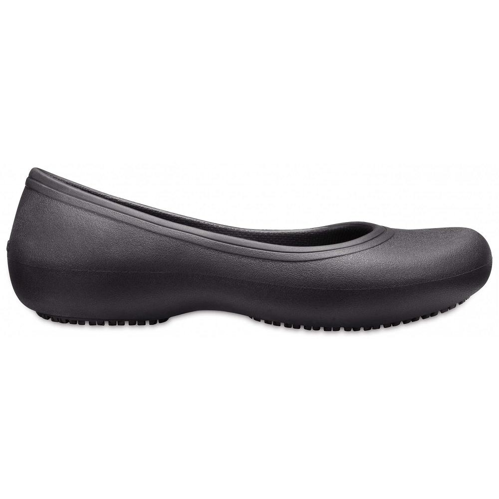 Chaussures Plates Crocs At Travail™ Femme Noir | France 0171GSOL